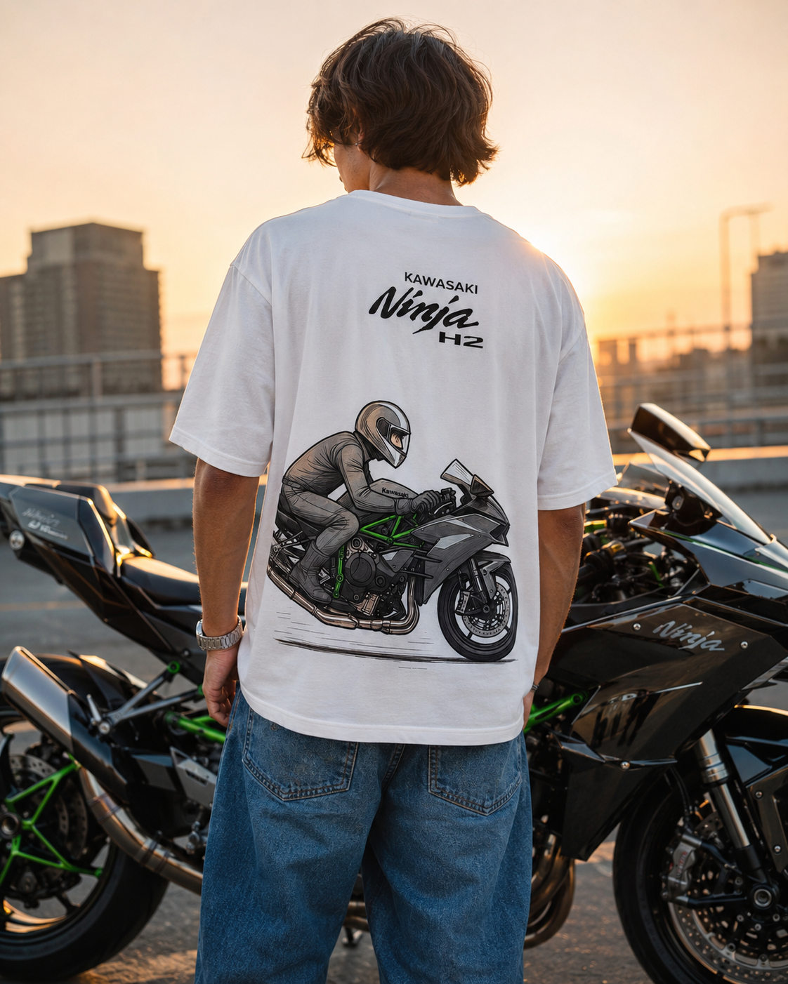 Raftaar — Kawasaki Ninja H2 Oversized Tee