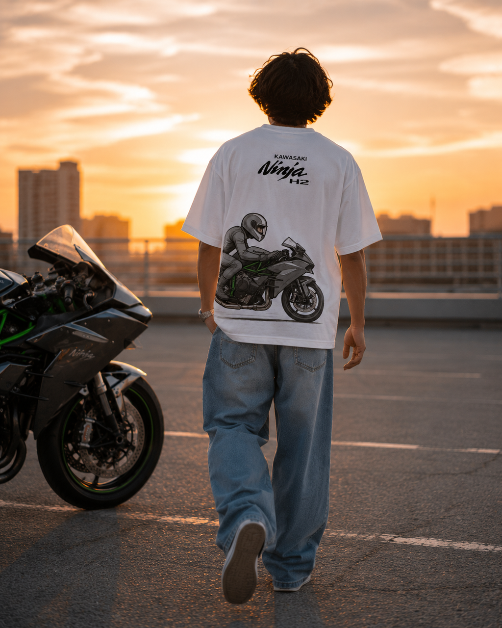 Raftaar — Kawasaki Ninja H2 Oversized Tee