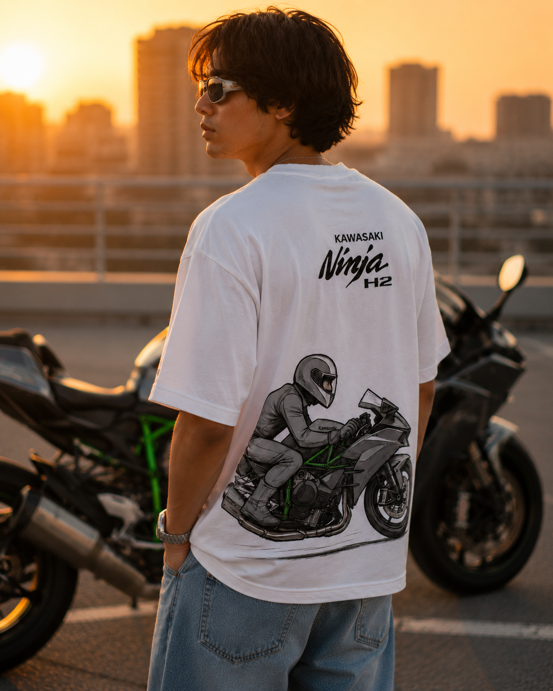 Raftaar — Kawasaki Ninja H2 Oversized Tee